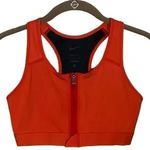 Nike Chile Red & Black Zip-Front Sports Bra – Size S Photo 0