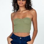 Princess Polly ୨୧ ･ﾟ✧  Henney Strapless Top Khaki NWT Photo 0