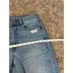 American Eagle Mom Jean Ripped Knees Distressed Denim High Rise Size 2 Blue Photo 13