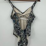 Shade & Shore  Snake Print One Piece Swimsuit lined summer bathing suit sz small Photo 11