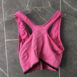 Zip Front Sports Bra Heather Pink Seamless Wirefree Bra Padded Yoga Medium Photo 7