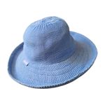Wallaroo Petite Victoria Wide Brim Hat Travel Packable Soft Blue Beach Poolside Photo 1