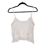 Thirty Thirty Cream Ruffle Cami‎ Top Adjustable Straps Size Large EUC Photo 2