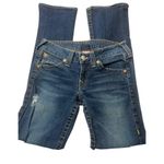 True Religion Section Johnny Distressed Bootcut Jeans Blue Denim USA Size 30 Photo 1