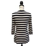 Venini Striped Henley Sweater Black White Size Medium Pullover business casual Photo 3