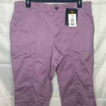 Lee NWOT  women’s relaxed‎ fit mid rise skimmer plum purple stretch capris pants Photo 0