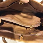 Coach Tan Signature Pvc Drawstring Carryall Satchel Handbag Womens Style F57842 Photo 3