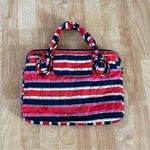 Marc by Marc Jacobs Marc Jacobs Red Navy Blue Multicolor Striped Quilted Laptop Bag Case Nylon 14” Photo 13