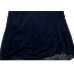 ZARA  Chiffon Pleated Sleeveless Blouse Flowy Tank Top Blouse S Navy Blue #4325 Photo 3