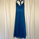 Anthropologie Hitherto Zaria Saphire Dress | 6 Blue Photo 2