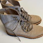 Marc Fisher NWOT Izzie 2 Leather Combat Alligator Print Lace Up Boots Size 9 Photo 3