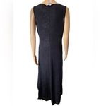 Jalate Vintage 90s Black Gray Holographic Goth Witchy Vampy Floral Maxi Dress Size L Photo 5