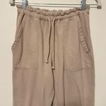 Abercrombie & Fitch  Soft A&F Cloud Joggers Size Small Short Beige Tan Sweatpants Photo 2