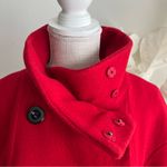 Worthington  Red Ombré Wool Blend Funnel Neck Pea Double-Breasted Coat Photo 3