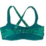 Athleta Bra Cup Square Neck Printed Bikini Top Size 32B/C Green Swimwear Photo 2