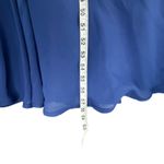 JJs House Chiffon Evening Dress Womens 10 Blue V Neck Floor Length Formal Gown Photo 11