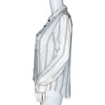 Rails  Shirt Womens XS White Blue Stripe Flamenco Stripe Matea‎ Lace Up Casual Photo 2