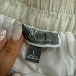 JM Collection  100% Linen Skirt A-Line Button Front Midi Summer White‎ Photo 3