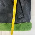 Azalea Wang size small Green Faux Fur faux leather jacket grinchy Black Photo 10
