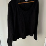 James Perse Standard  Black‎ Long Sleeve Top Size Large Photo 0
