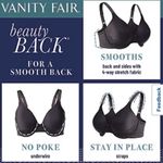 Vanity Fair  Beauty Back Full-Figure Smoothing‎ Black Underwire Bra 38DD Photo 9
