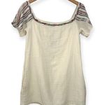 ZARA | XS | Embroidered Off The Shoulder Gauzy Short Sleeve Cover Up Mini Dress Photo 7