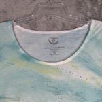 Chico's Shirt Womens Large Blue Green Brushstroke Studs Versatile Casual Colorful Photo 3