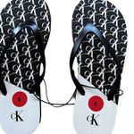 Calvin Klein NEW  CK All Over Logo Flip Flop SZ-6 Photo 3