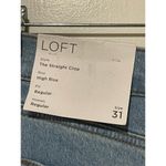 Loft  The Straight Crop High Rise Jeans Size 12 NWT Regular Fit 27.5" Inseam Photo 7