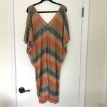 ZARA ‎ Knit Beach Dress Long Maxi Multicolor Striped Cover Up Size Small Photo 8