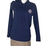 Vineyard Vines  Blue Hoodie Lightweight Cotton Logo Front Back Womens Size Small Photo 0