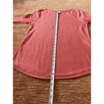 Chico's  Women's Heathered Coral Crew neck Long Sleeve Curved Hem Sweater Size1/S Photo 5