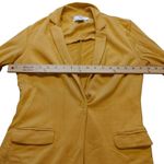 Magaschoni  Soft Mustard Golden Rod Blazer Size Small S Career Work Long Sleeve Photo 3