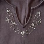 Sonoma  Black V-Neck Embroidered Tank Top Photo 7