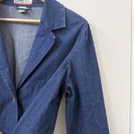 Old Navy Vintage Denim Blazer Jacket Y2K Masc Sleek Office Hipster Minimalist Photo 2