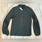 The Limited  Black Bell Bubble Sleeve Top Blouse Shirt XL NWT 31104 Photo 0