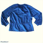 J.Crew Button Down Peplum Blouse In Dark Blue Wash Size 4 NEW Photo 5