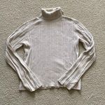 Liz Claiborne Tan Turtleneck Sweater Pullover Shirt Ribbed Soft Stretchy Size M Photo 0