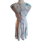 Hell Bunny  Gray Floral Sleeveless Vintage Chiffon Roslyn Dress Size Small Photo 3