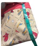 Liz Claiborne  Vintage Cloth Golf Theme Bamboo Tote Bag Photo 7