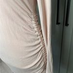 Chic Long Sleeve Ruched Midi Dress Photo 2