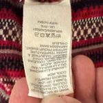 Woolrich  Cabincore Boho Striped Cotton Hoodie Red Pink XL Cozy Photo 5