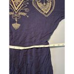 Alya  womens blue romper size M embroidered short sleeves cut outs Photo 8