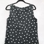 Apostrophe  Black Polka Dot Sleeveless Dress Knee Length Retro Tie Chic Large 12 Photo 5