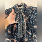 Ulla Johnson NWT Antoine Floral 100% Silk Sheer Ruffle Neck Tie Blouse Size 2 Photo 7