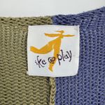 Vintage Tie Front Swetaer M/L Blue Green Fairy Grunge Lagenlook Artsy Whimsical Size M Photo 6