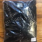 Long Sleeve Collared Jacket with Studs and Fringe Details. Black Size XL Photo 2