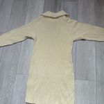 Missguided cream quarter‎ zip long sleeve sweater knit midi dress size 4 tall Photo 1