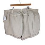 Old Navy  NWT Everyday Cotton Tan Cream Cuffed Elastic Waistband Chino Shorts 4X Photo 1