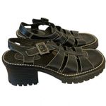 Lower East Side  Y2K BLACK CHUNKY LUG SANDALS Photo 0